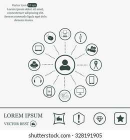 technology web icons set