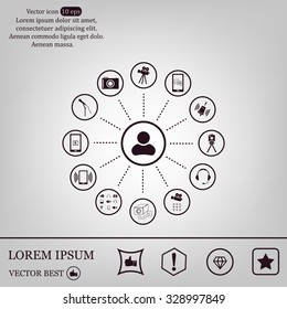 technology web icons set