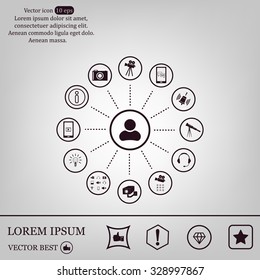 technology web icons set