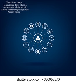 technology web icons set