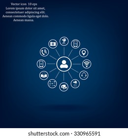 technology web icons set