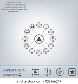 technology web icons set