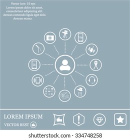 technology web icons set