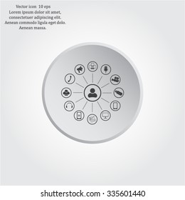 technology web icons set