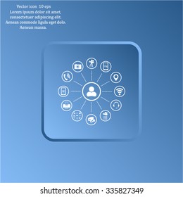 technology web icons set