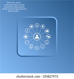 technology web icons set