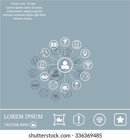 technology web icons set