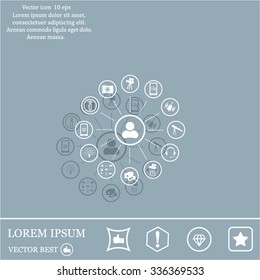 technology web icons set