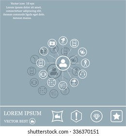 technology web icons set