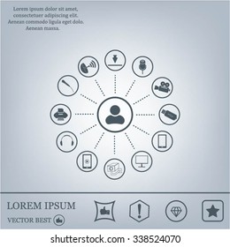 technology web icons set