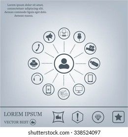 technology web icons set