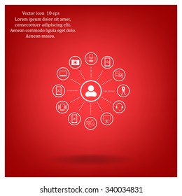 technology web icons set