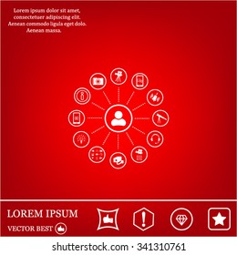 technology web icons set