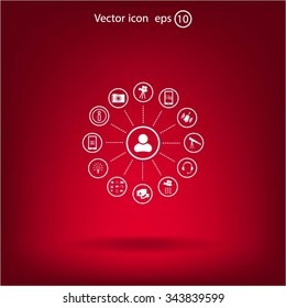 technology web icons set