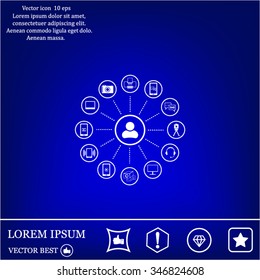 technology web icons set