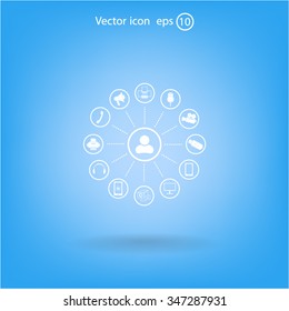 technology web icons set