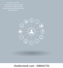 technology web icons set