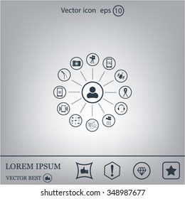 technology web icons set