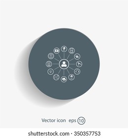 technology web icons set