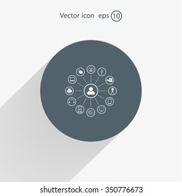 technology web icons set