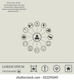 technology web icons set