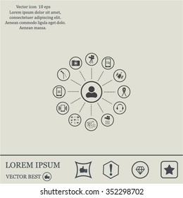 technology web icons set