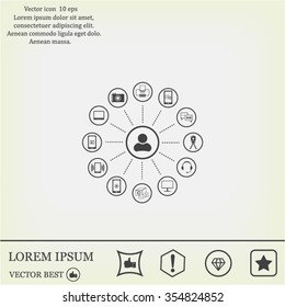 technology web icons set