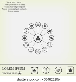 technology web icons set