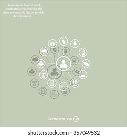 technology web icons set