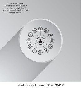 technology web icons set