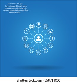 technology web icons set