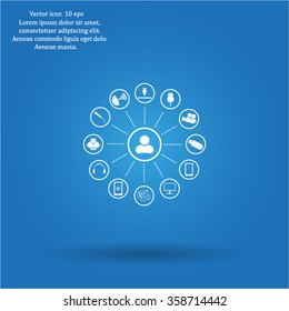 technology web icons set