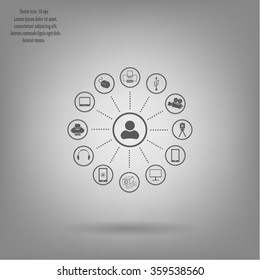 technology web icons set
