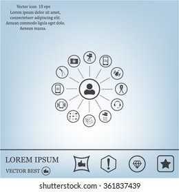 technology web icons set