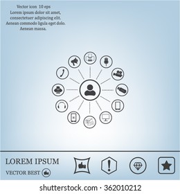 technology web icons set