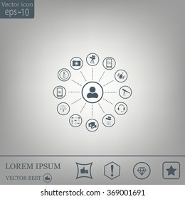 technology web icons set