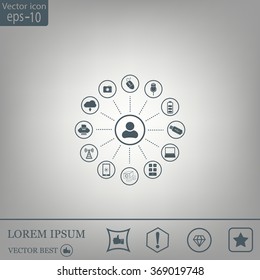 technology web icons set