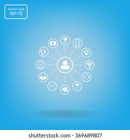 technology web icons set