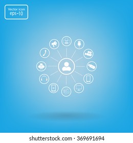 technology web icons set