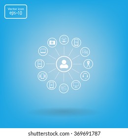 technology web icons set