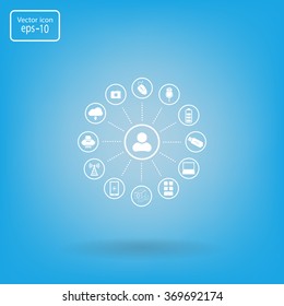 technology web icons set