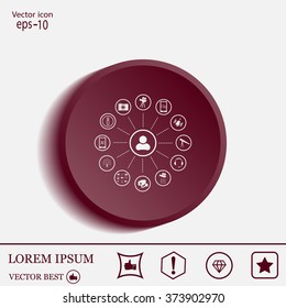 technology web icons set