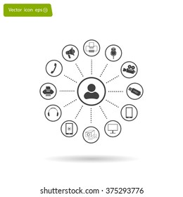 technology web icons set