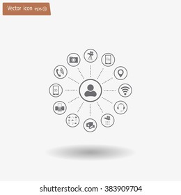 technology web icons set