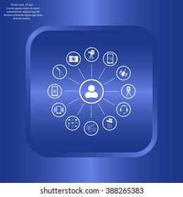 technology web icons set