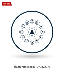 technology web icons set