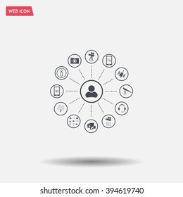 technology web icons set
