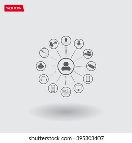 technology web icons set