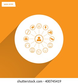 technology web icons set