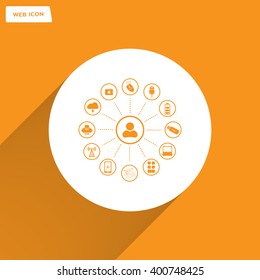 technology web icons set